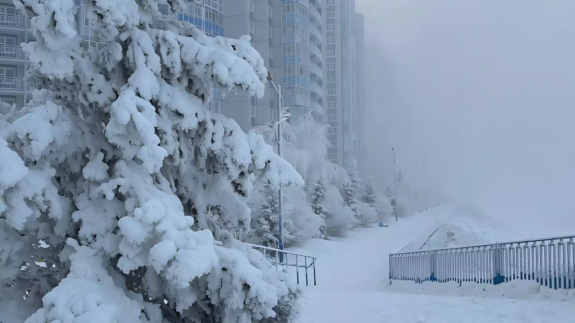 В Красноярск пришел 40-градусный мороз. А за городом уже –44