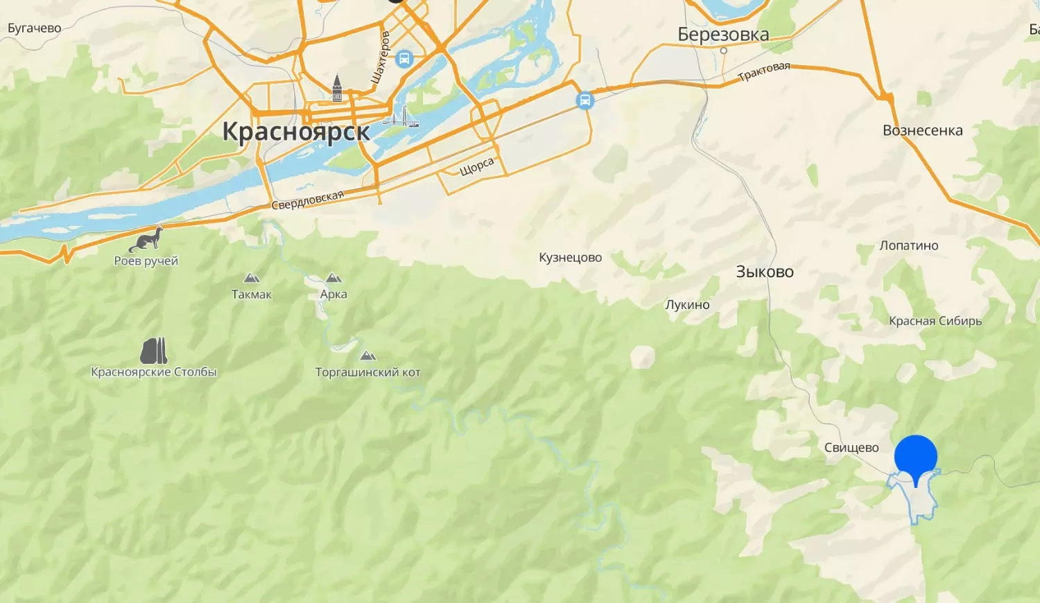 село Маганск на карте