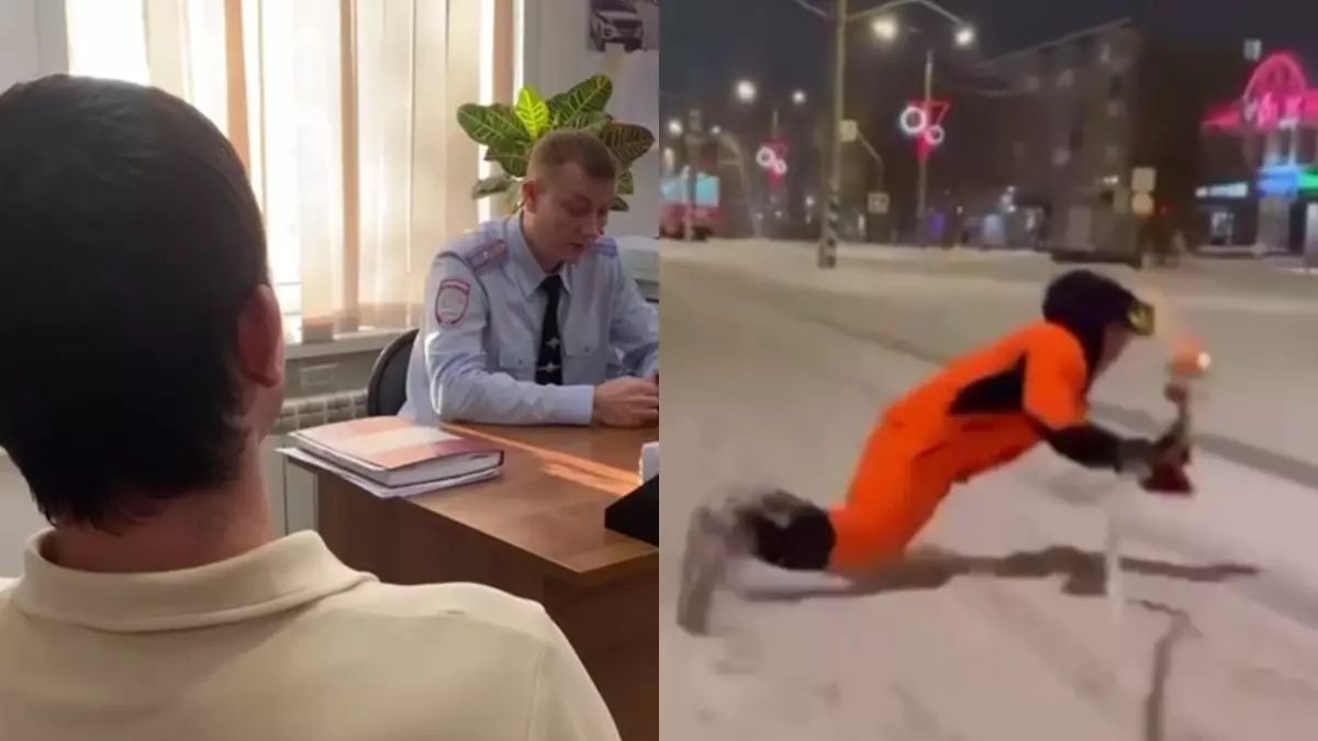 Катавшегося по дорогам Ачинска сноубордиста c кальяном оштрафовали на 500 рублей