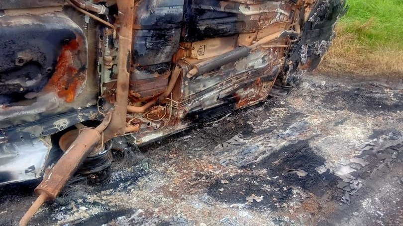 Под Красноярском грибники нашли сгоревший автомобиль со скелетом женщины внутри