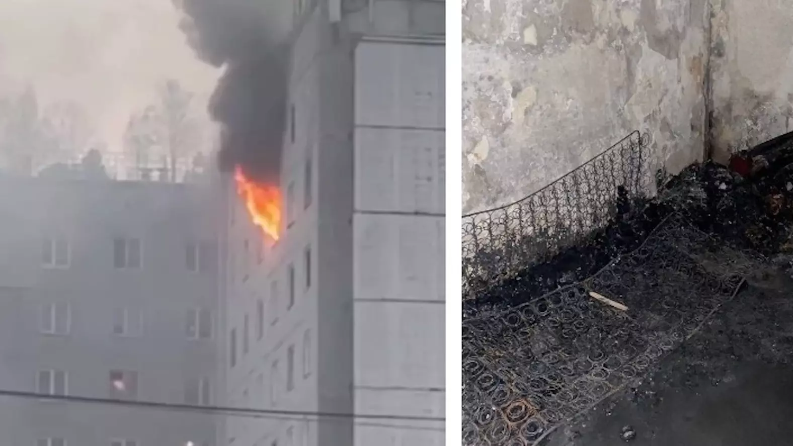 В пожаре в красноярском общежитии погибли 7-летняя девочка и её мама