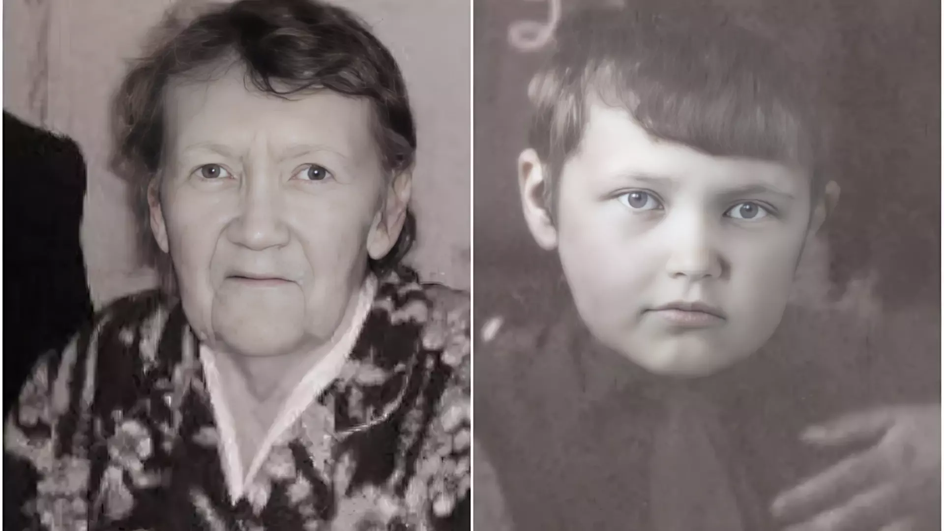 Валентина Чебыкина в 1946 году и в 2014 году