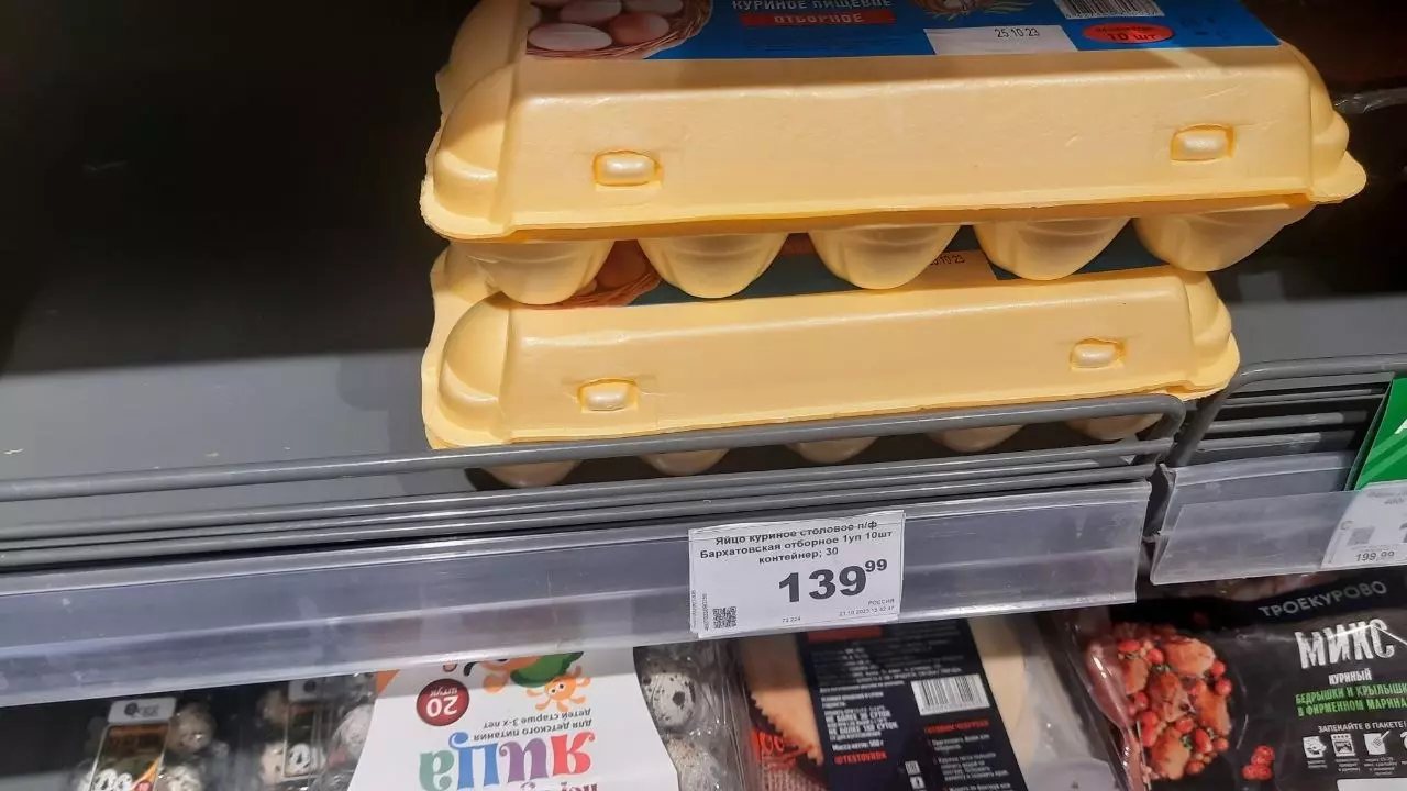 Цены на яйца в начале месяца