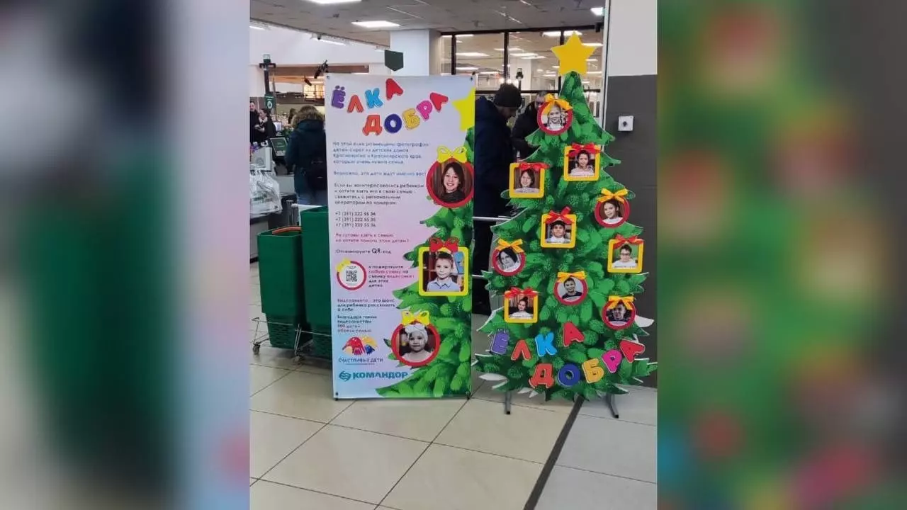 «Подарить родительскую любовь»: в красноярских магазинах разместили фото детей-сирот