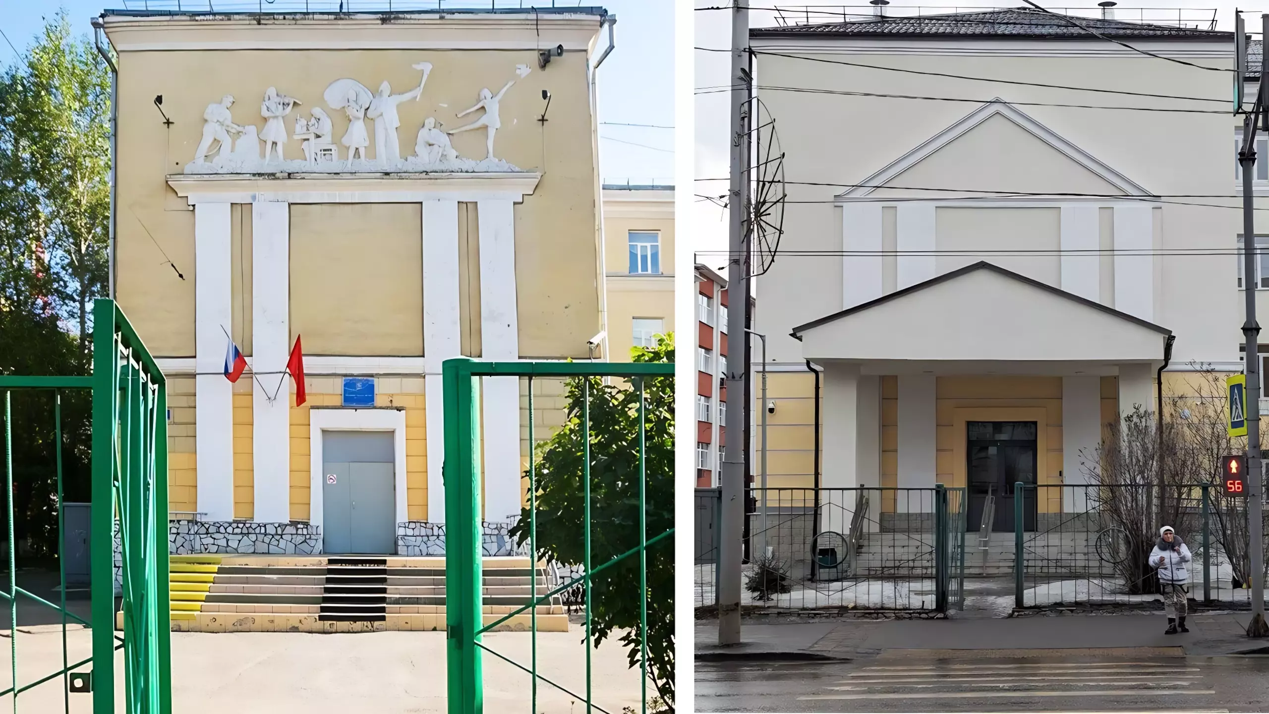 Красноярцы не увидели старинный горельеф на школе №21 после реставрации