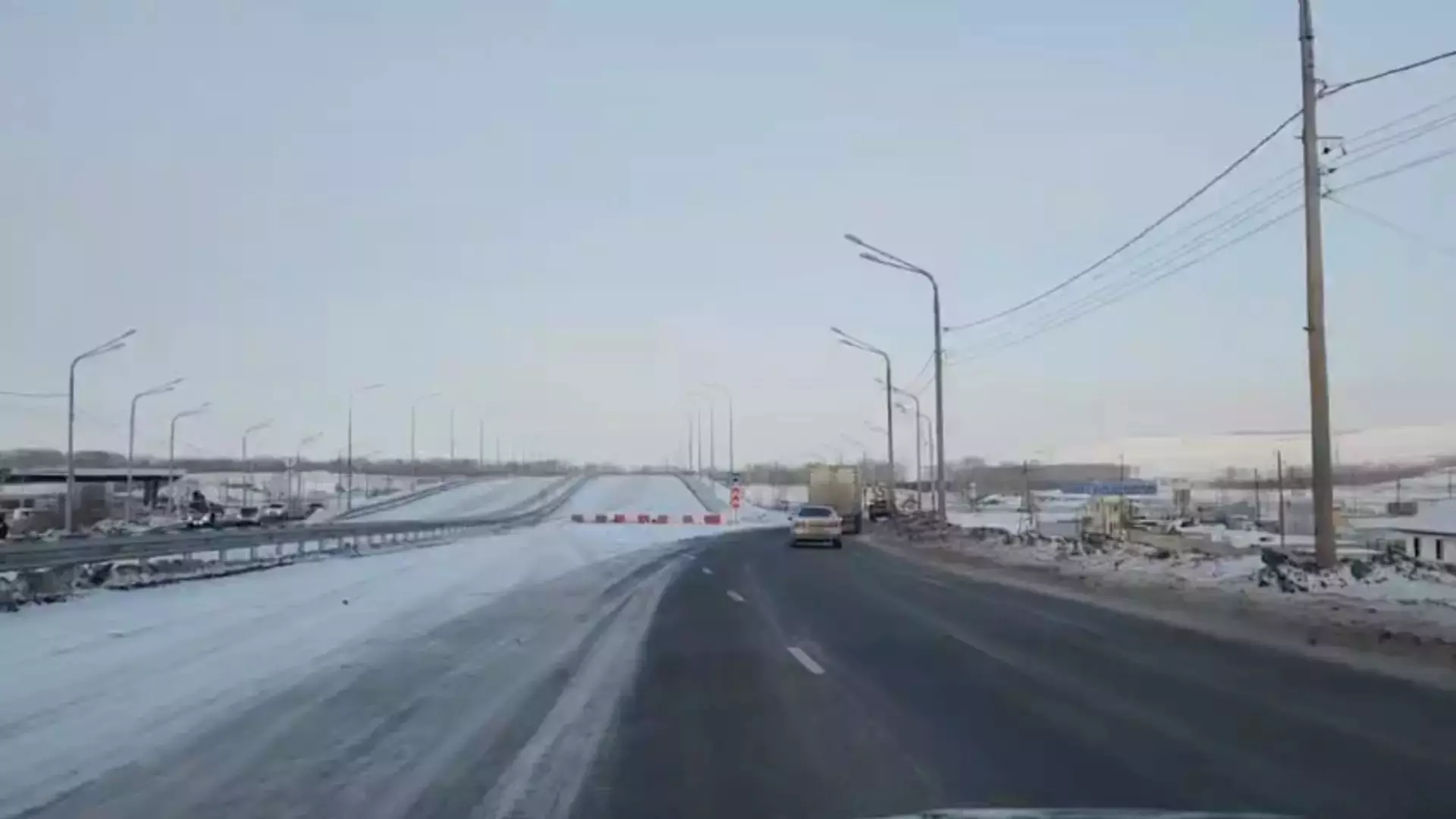 В Красноярске открыли развязку на Северном шоссе с «недостатками»